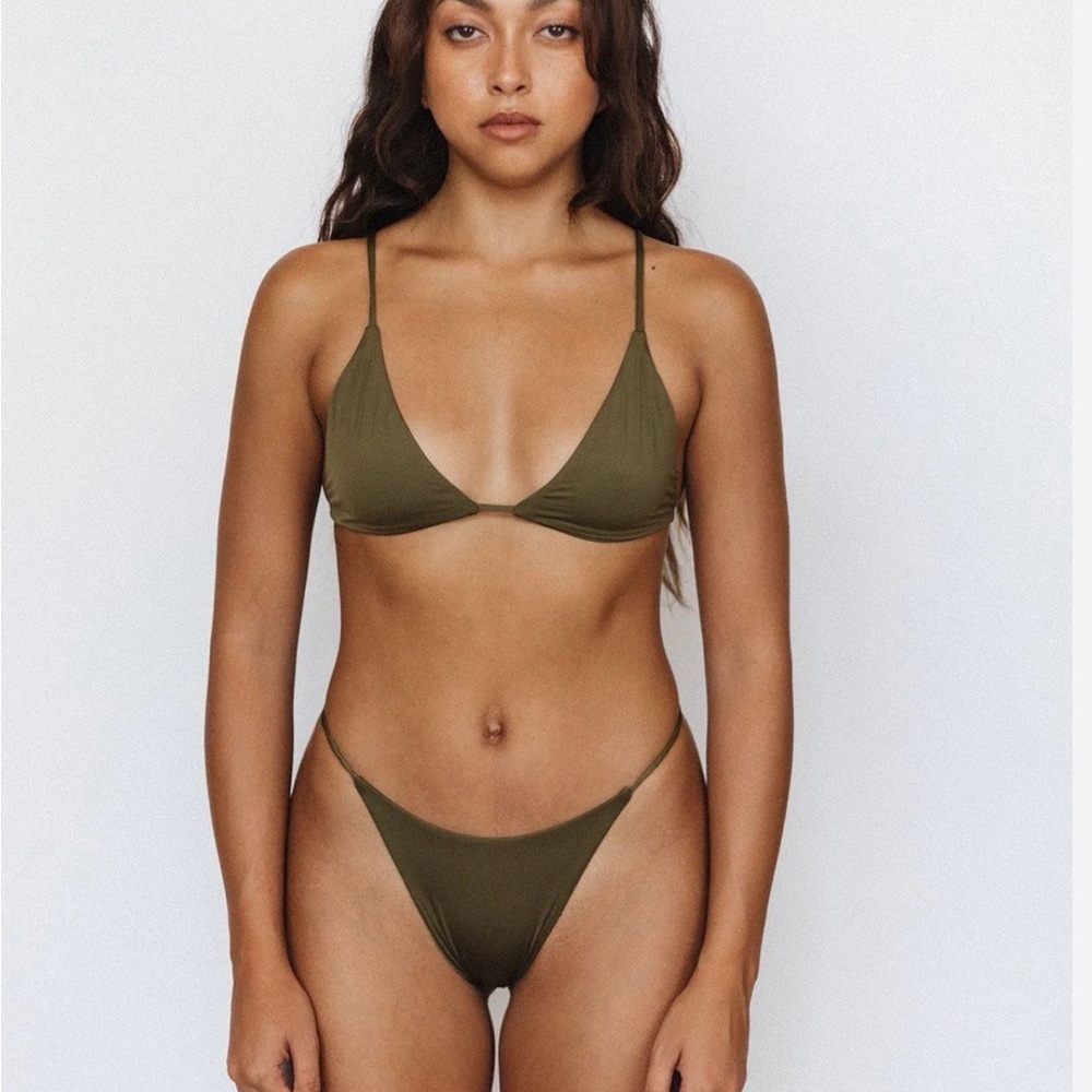 Mai string bikini Aloe Ribbed Small - Picture 2 of 5